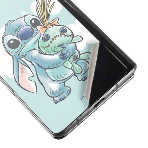 Disney Lilo and Stitch Stitch and Scrump Galaxy Z Fold2 5G Skin
