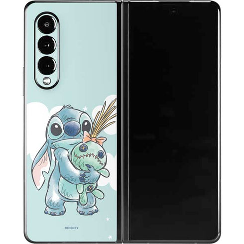 Disney Lilo and Stitch Stitch and Scrump Galaxy Z Fold3 5G Skin