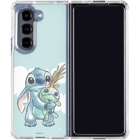 Disney Lilo and Stitch Stitch and Scrump Galaxy Z Fold5 5G Clear Case