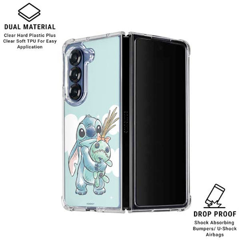 Disney Lilo and Stitch Stitch and Scrump Galaxy Z Fold6 Clear Case