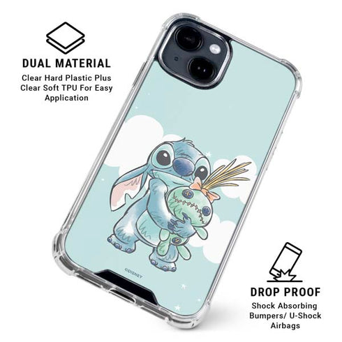 Disney Lilo and Stitch Stitch and Scrump iPhone 14 Plus Clear Case