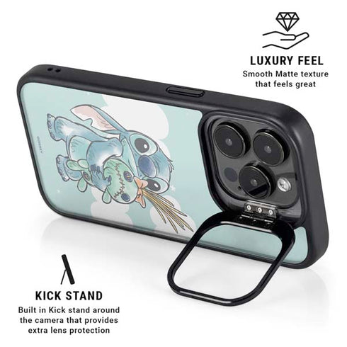 Disney Lilo and Stitch Stitch and Scrump iPhone 14 Pro Kickstand Case
