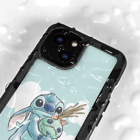 Disney Lilo and Stitch Stitch and Scrump iPhone 15 Plus Waterproof Case