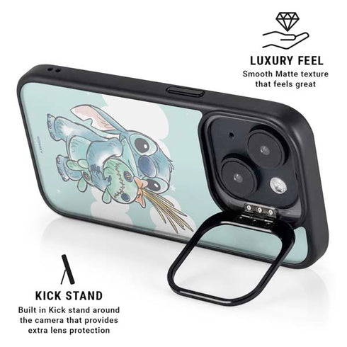Disney Lilo and Stitch Stitch and Scrump iPhone 16 Kickstand Case