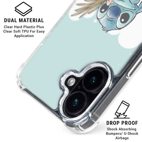 Disney Lilo and Stitch Stitch and Scrump iPhone 16 Plus Clear Case
