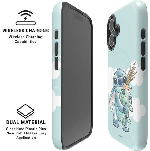 Disney Lilo and Stitch Stitch and Scrump iPhone 16 Plus Magsafe Impact Case