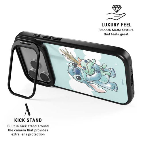 Disney Lilo and Stitch Stitch and Scrump iPhone 17 Pro Kickstand Case