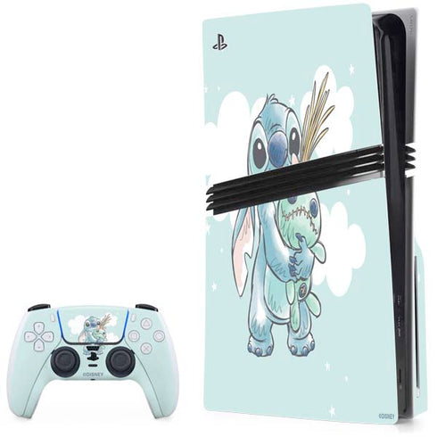 Disney Lilo and Stitch Stitch and Scrump PS5 Pro Disk Bundle Skin