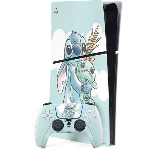 Disney Lilo and Stitch Stitch and Scrump PS5 Slim Digital Edition Bundle Skin