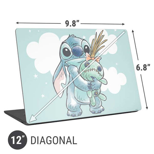 Disney Lilo and Stitch Stitch and Scrump Universal Laptop 12in (9.8 x 6.8in) Skin