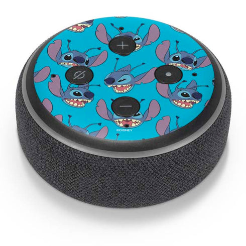 Disney Lilo and Stitch Face Expression Pattern Amazon Echo Dot Skin