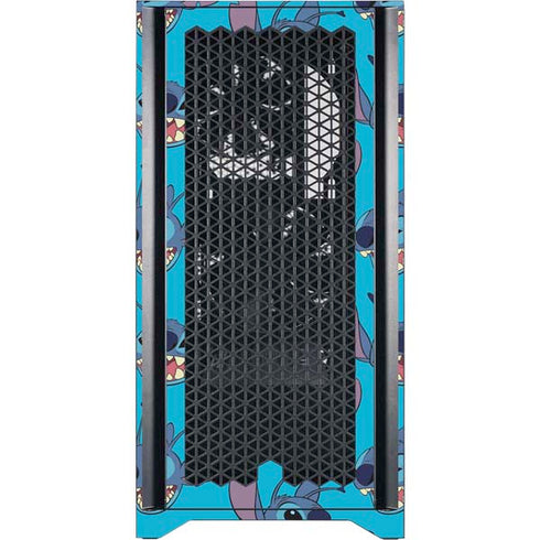 Disney Lilo and Stitch Face Expression Pattern Corsair 4000D Tempered Glass Mid-Tower ATX Case Skin