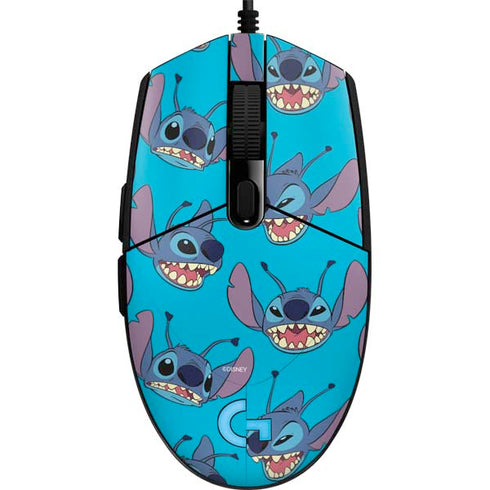 Disney Lilo and Stitch Face Expression Pattern G203 Prodigy RGB Wired Gaming Mouse Skin