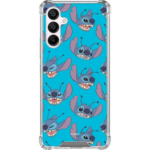 Disney Lilo and Stitch Face Expression Pattern Galaxy A16 5G Clear Case