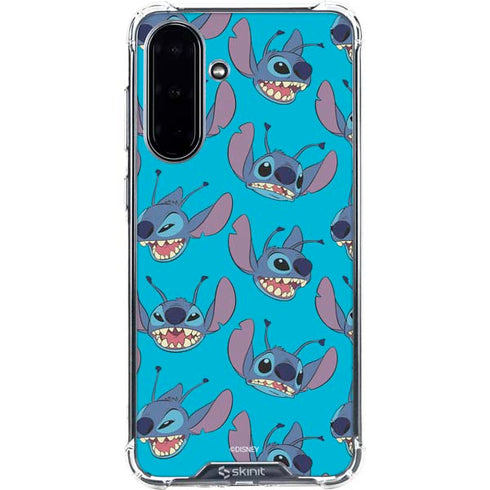 Disney Lilo and Stitch Face Expression Pattern Galaxy A36 5G Clear Case