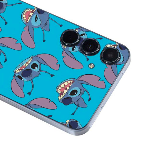 Disney Lilo and Stitch Face Expression Pattern Galaxy A55 5G Skin