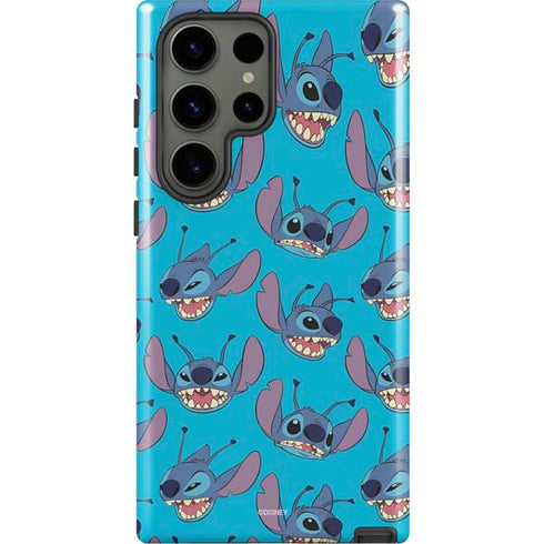 Disney Lilo and Stitch Face Expression Pattern Galaxy S23 Ultra Pro Case