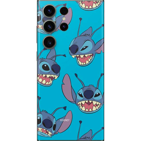 Disney Lilo and Stitch Face Expression Pattern Galaxy Skins