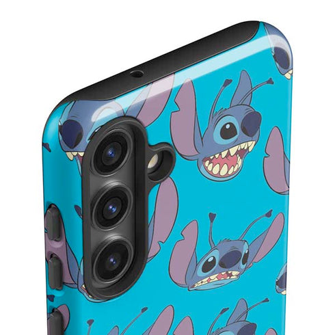 Disney Lilo and Stitch Face Expression Pattern Galaxy S25 Impact Case