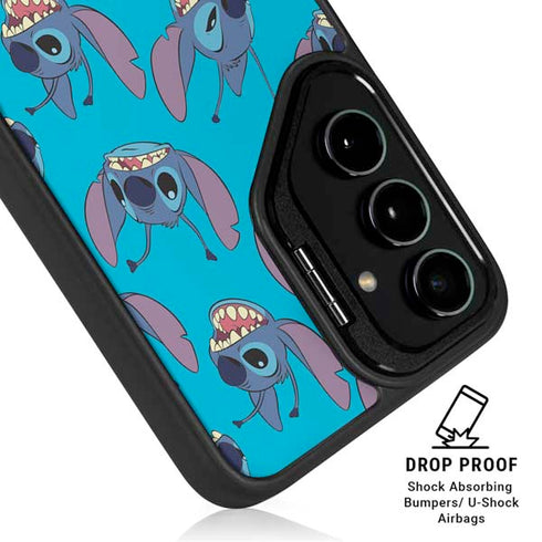 Disney Lilo and Stitch Face Expression Pattern Galaxy S25 Kickstand Case