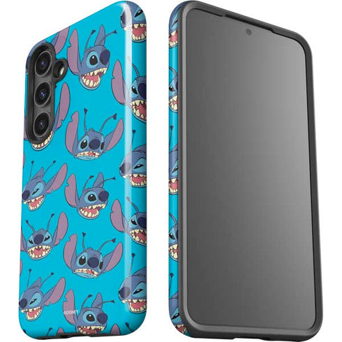 Disney Lilo and Stitch Face Expression Pattern Galaxy S25 Plus Impact Case