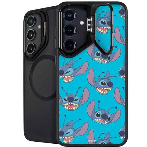 Disney Lilo and Stitch Face Expression Pattern Galaxy S24 Plus Kickstand Case