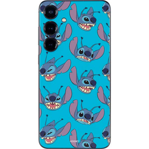 Disney Lilo and Stitch Face Expression Pattern Galaxy S25 Plus Skin
