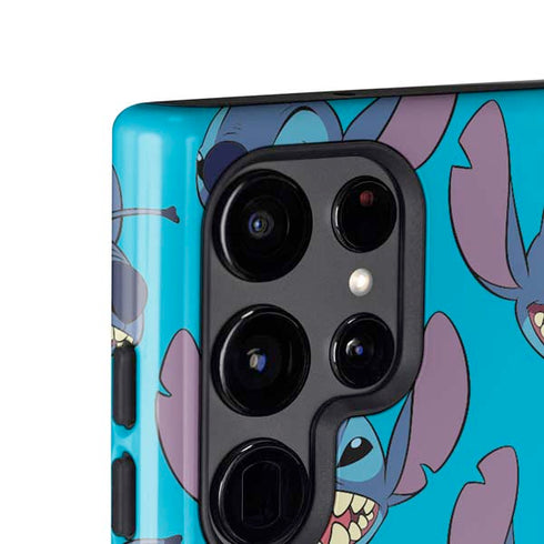 Disney Lilo and Stitch Face Expression Pattern Galaxy S25 Ultra Impact Case