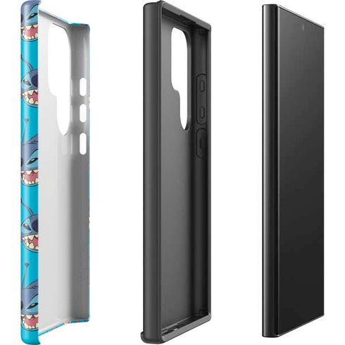 Disney Lilo and Stitch Face Expression Pattern Galaxy S25 Ultra Impact Case