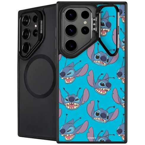 Disney Lilo and Stitch Face Expression Pattern Galaxy S24 Ultra Kickstand Case