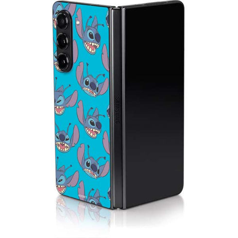 Disney Lilo and Stitch Face Expression Pattern Galaxy Z Fold5 5G Skin