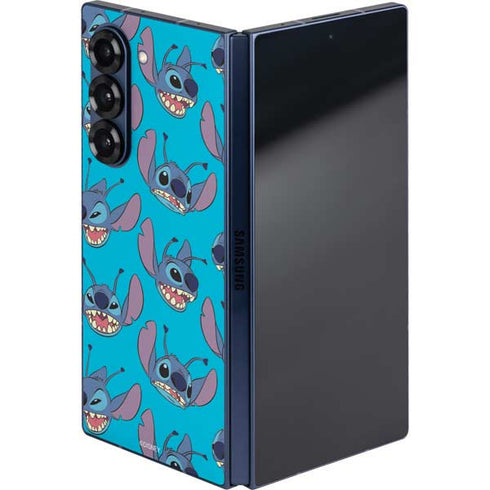 Disney Lilo and Stitch Face Expression Pattern Galaxy Z Fold6 Skin
