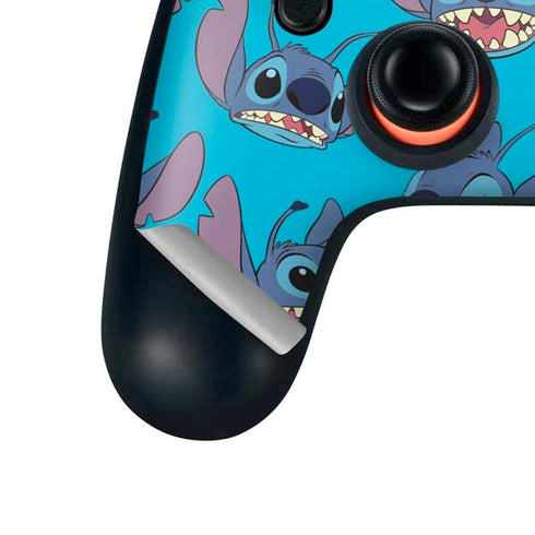Disney Lilo and Stitch Face Expression Pattern Google Stadia Controller Skin