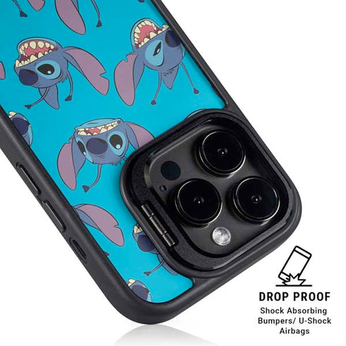 Disney Lilo and Stitch Face Expression Pattern iPhone 13 Pro Max Kickstand Case