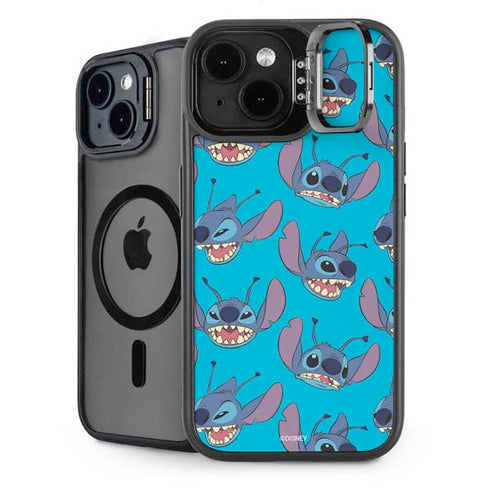 Disney Lilo and Stitch Face Expression Pattern iPhone 14 Kickstand Case