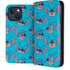 Disney Lilo and Stitch Face Expression Pattern iPhone 15 Plus Folio Case