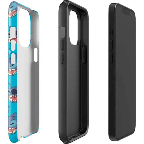 Disney Lilo and Stitch Face Expression Pattern iPhone 15 Pro Impact Case