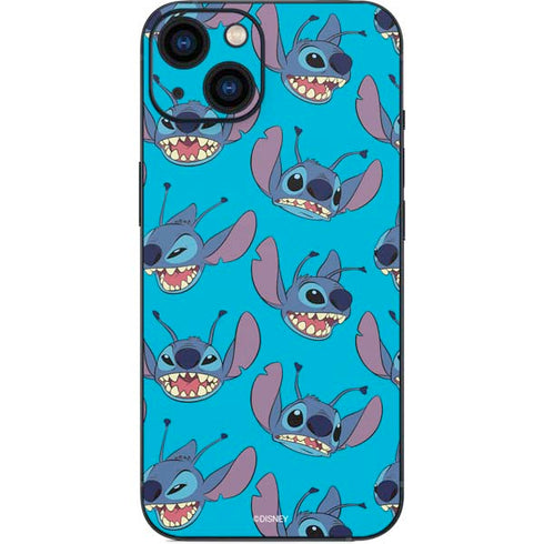 Disney Lilo and Stitch Face Expression Pattern iPhone 15 Skin