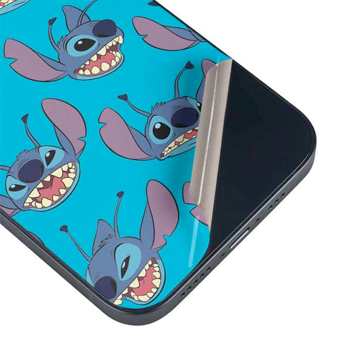 Disney Lilo and Stitch Face Expression Pattern iPhone 15 Skin