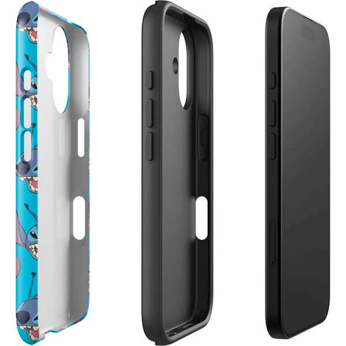 Disney Lilo and Stitch Face Expression Pattern iPhone 16 Plus Impact Case