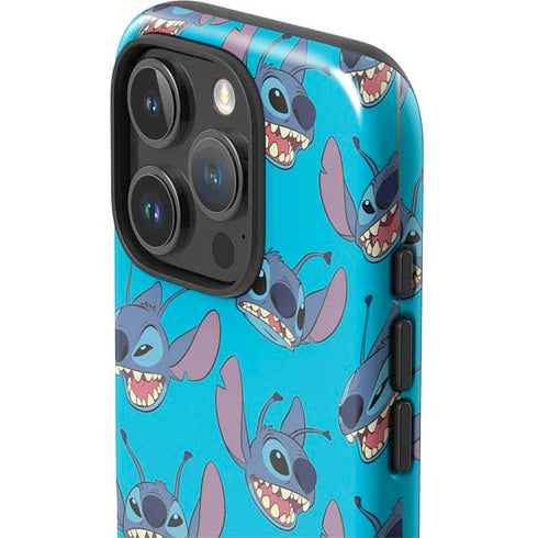 Disney Lilo and Stitch Face Expression Pattern iPhone 16 Pro Impact Case