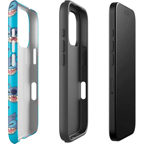Disney Lilo and Stitch Face Expression Pattern iPhone 16 Pro Impact Case