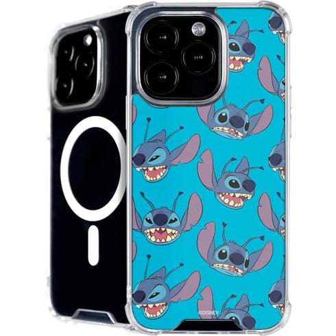 Disney Lilo and Stitch Face Expression Pattern iPhone 16 Pro MagSafe Case