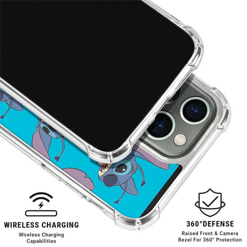 Disney Lilo and Stitch Face Expression Pattern iPhone 16 Pro Max Clear Case