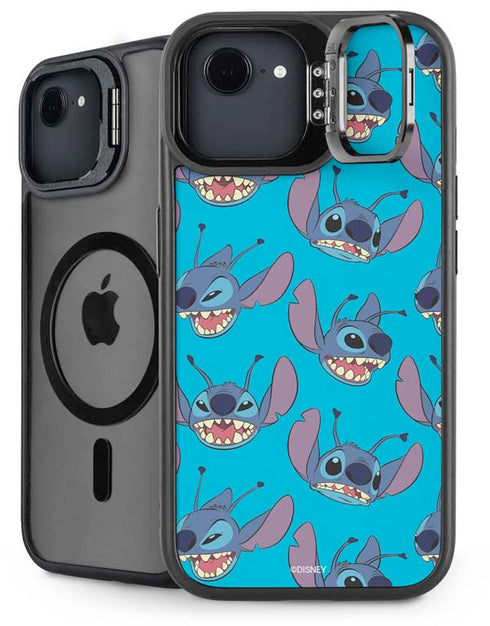 Disney Lilo and Stitch Face Expression Pattern iPhone 16e Kickstand Case