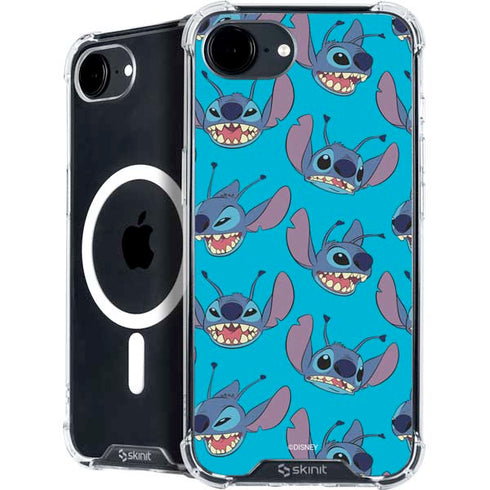 Disney Lilo and Stitch Face Expression Pattern iPhone 16e MagSafe Case