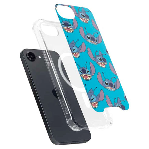 Disney Lilo and Stitch Face Expression Pattern iPhone 16e MagSafe Case
