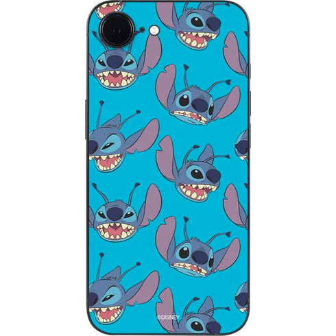 Disney Lilo and Stitch Face Expression Pattern iPhone 16e Skin