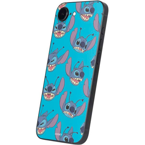 Disney Lilo and Stitch Face Expression Pattern iPhone 16e Skin