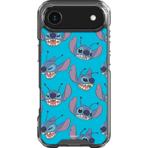 Disney Lilo and Stitch Face Expression Pattern iPhone 17 Air Clear Case